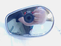 Chrome Harley Davidson FXR & Softail & Dyna & Sportster Left Rear View Mirror - C3 Cycle