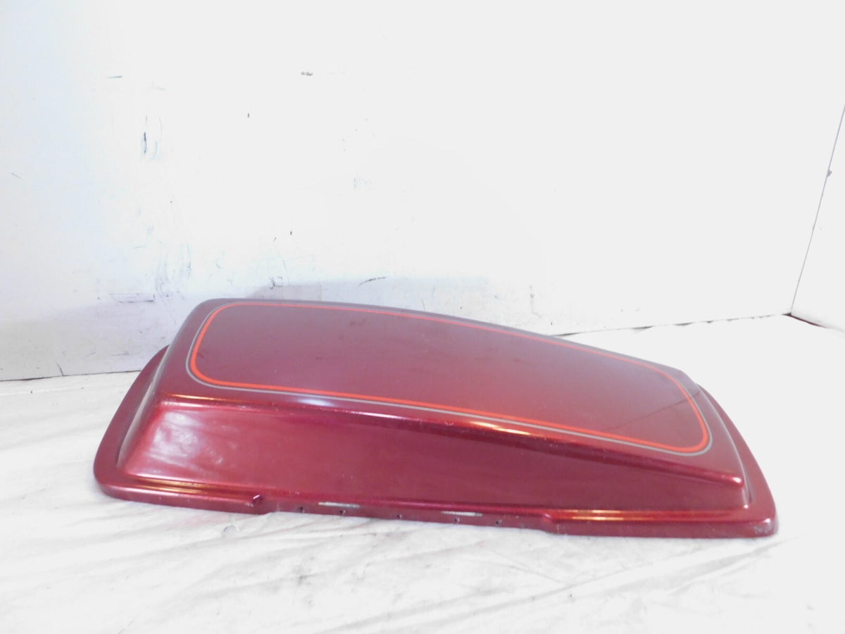 Harley Davidson Touring Road King & Electra Glide Red Left Saddlebag Cover Lid - C3 Cycle