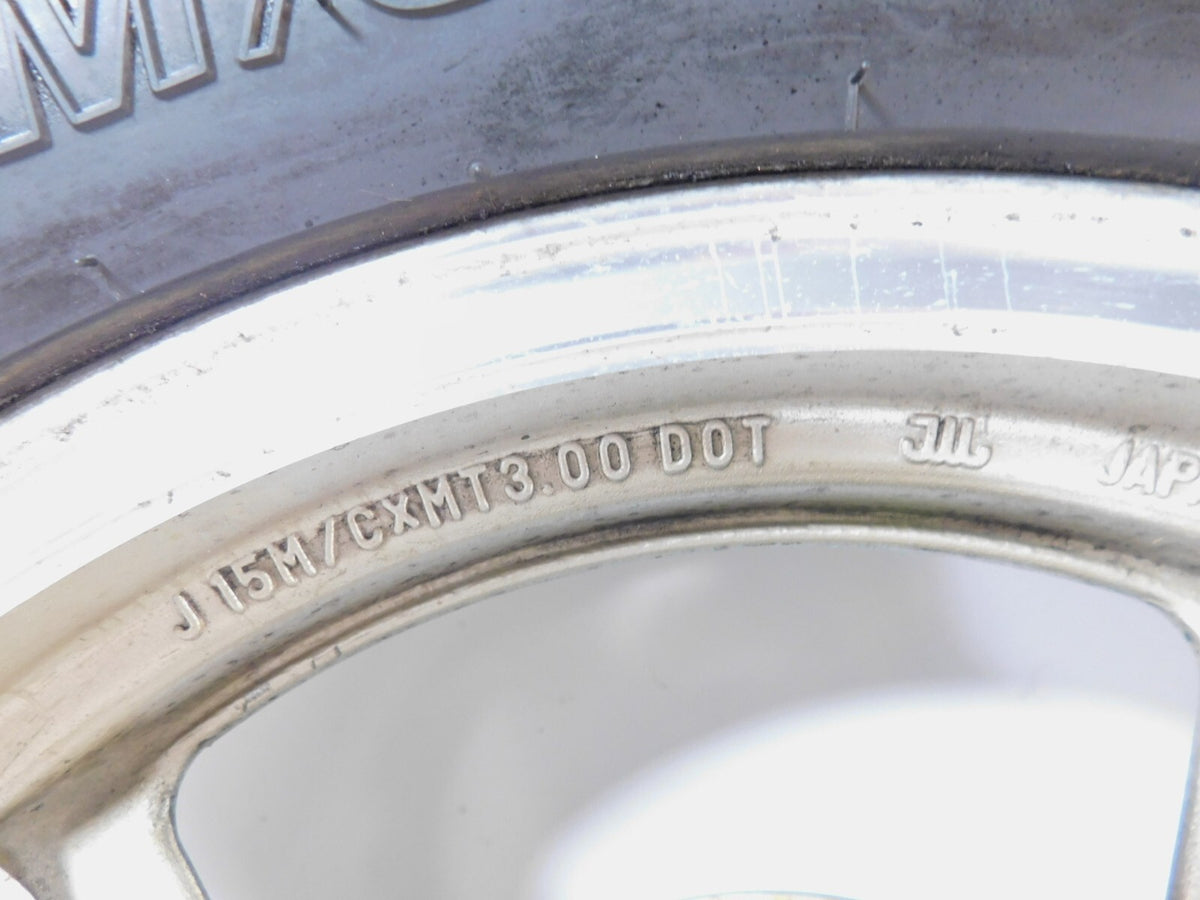 1984-1999 Yamaha Virago 750 1000 1100 XV700 XV750 Black Rear Wheel Rim & Tire - C3 Cycle