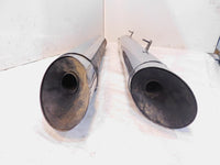 08-10 Victory Vision Rear Left/Right Crossover Exhaust Mufflers & Chrome Shields - C3 Cycle