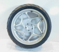2005-2013 BMW F800ST Silver Cast Rear Wheel Rim & Tire - 36317684724 - C3 Cycle