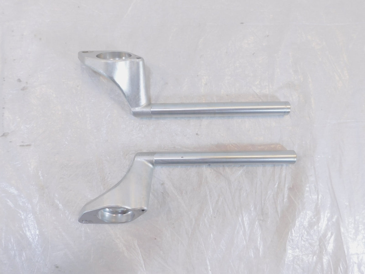 Pair Ducati Sport Touring ST2 & ST4 Silver Front Left/Right Clip-on Handlebars - C3 Cycle