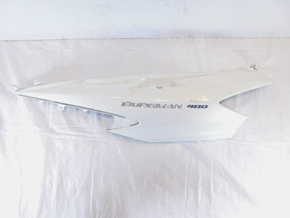 2009-2012 Suzuki Burgman 400 AN400 White Left Side Seat Cover Fairing Cowl Panel - C3 Cycle