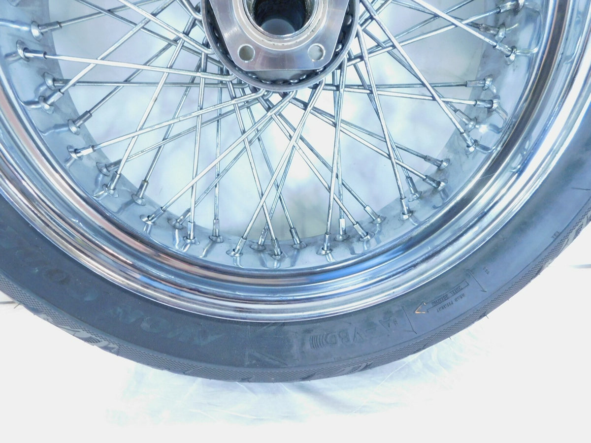 Bent Harley Davidson EVO Softail Sportster Dyna Custom Wide Wheel w/ 200mm Tire - C3 Cycle