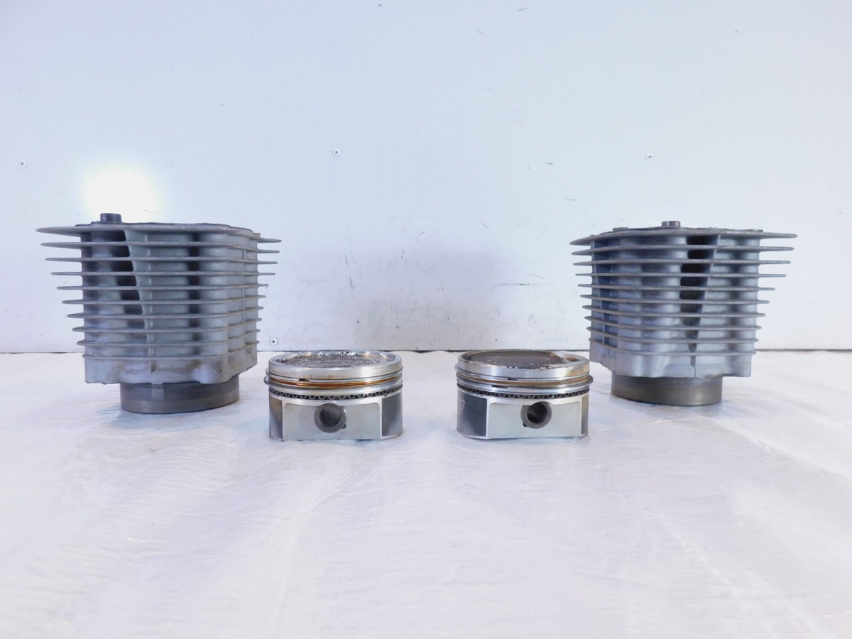 Pair Harley Davidson Sportster 1200 Silver Engine Cylinder Jugs w Wiseco Pistons - C3 Cycle