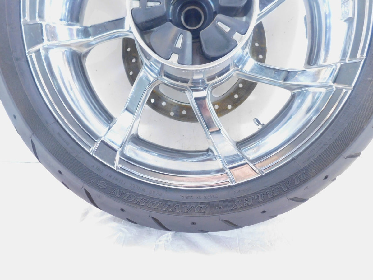 Harley Screamin Eagle CVO Street Glide & Road King Chrome Rear Wheel Rim & Tire - C3 Cycle