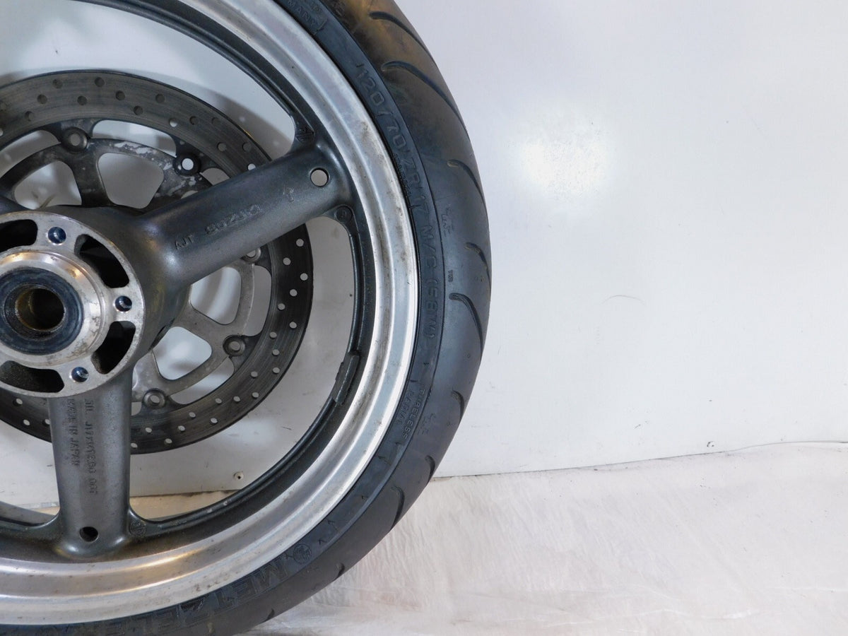 1996-1999 Suzuki GSX-R600 GSXR750 GSX-R750 Gray Front Wheel Rim & Brake Rotor - C3 Cycle