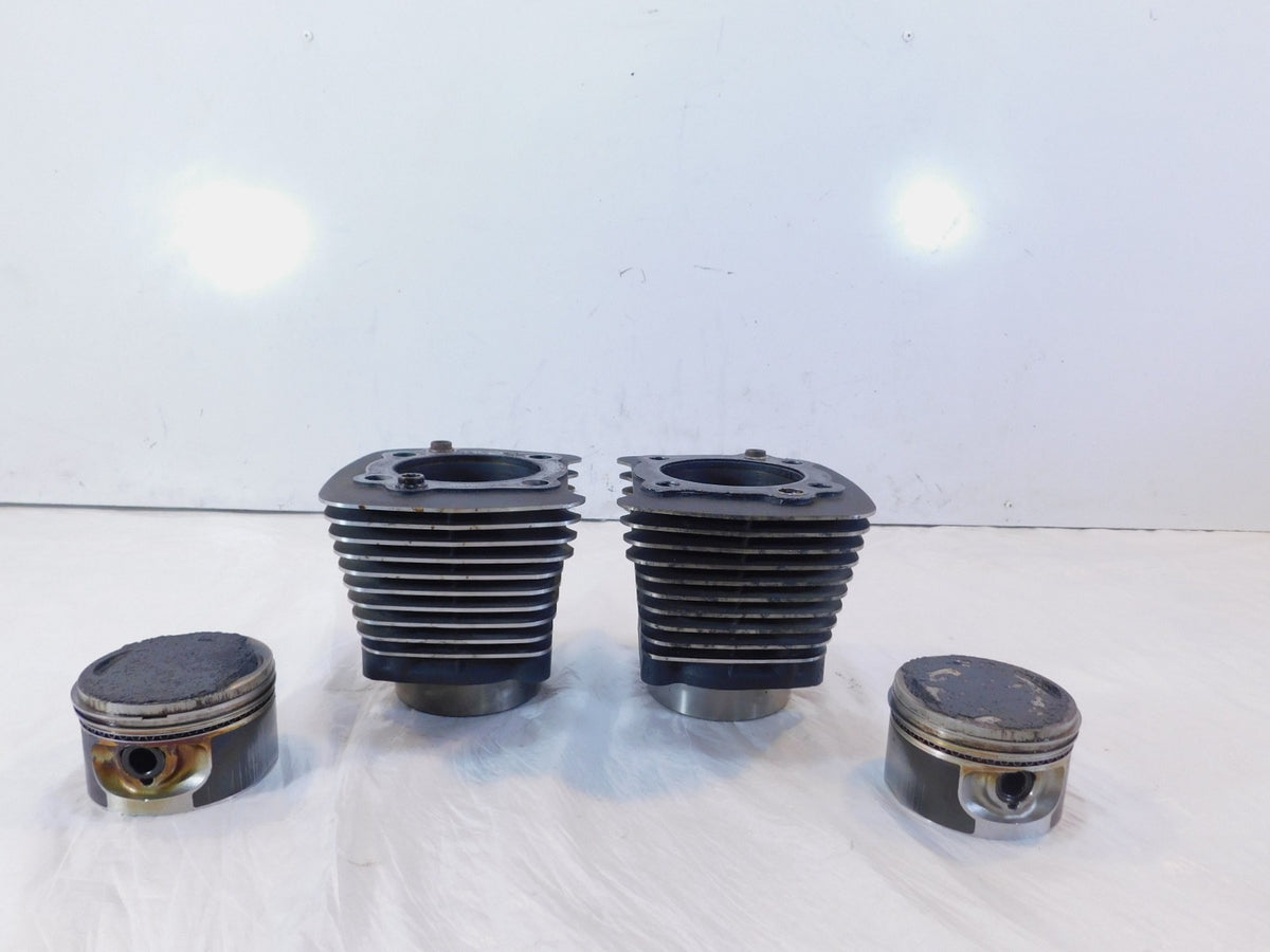 Pair Harley Davidson Sportster 1200 Black Engine Cylinder Barrel Jugs & Pistons - C3 Cycle