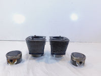 Pair Harley Davidson Sportster 1200 Black Engine Cylinder Barrel Jugs & Pistons - C3 Cycle