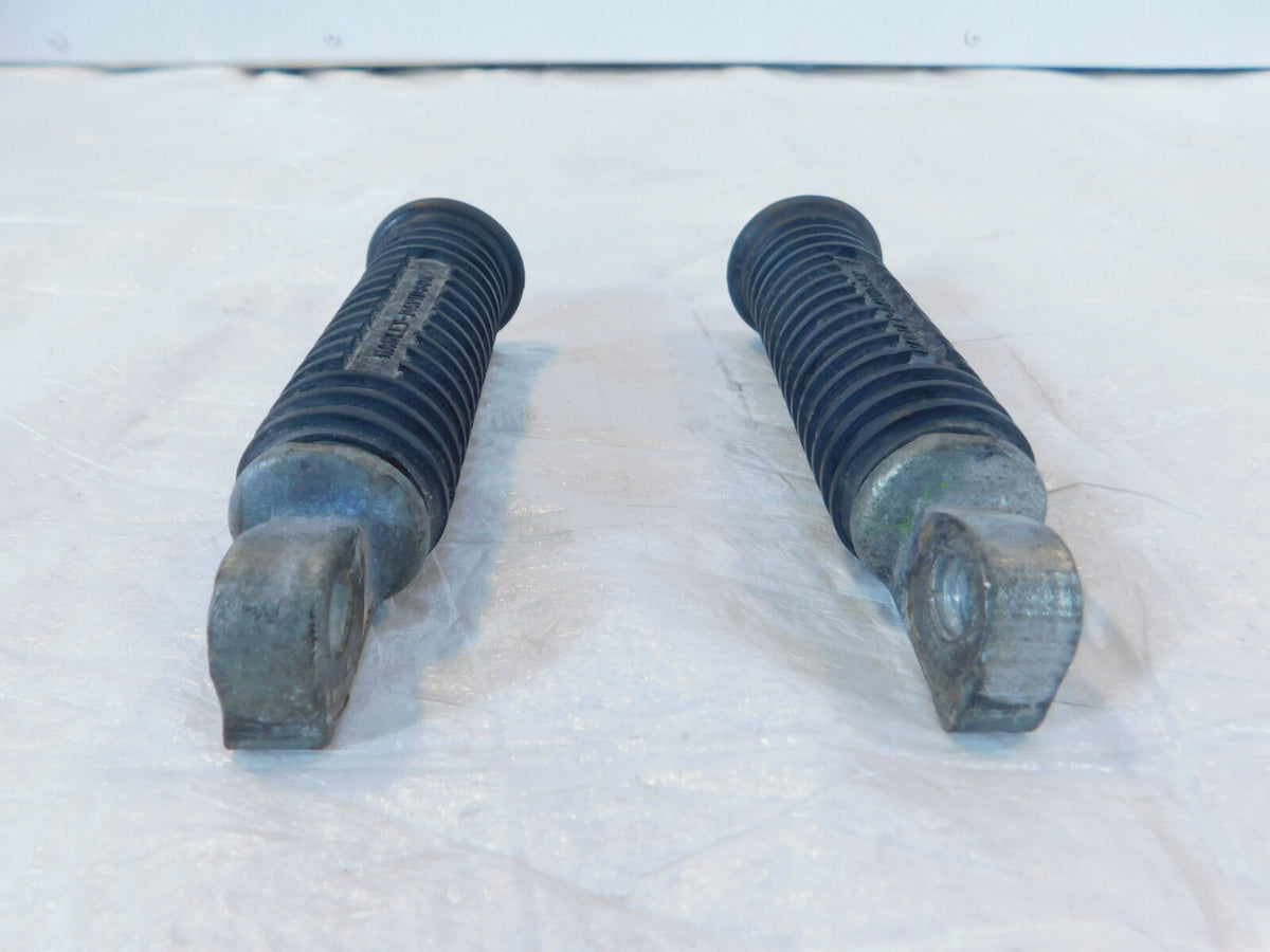 Harley Touring FXR Dyna Sportster & Softail Black Rubber Footpegs Footrests - C3 Cycle