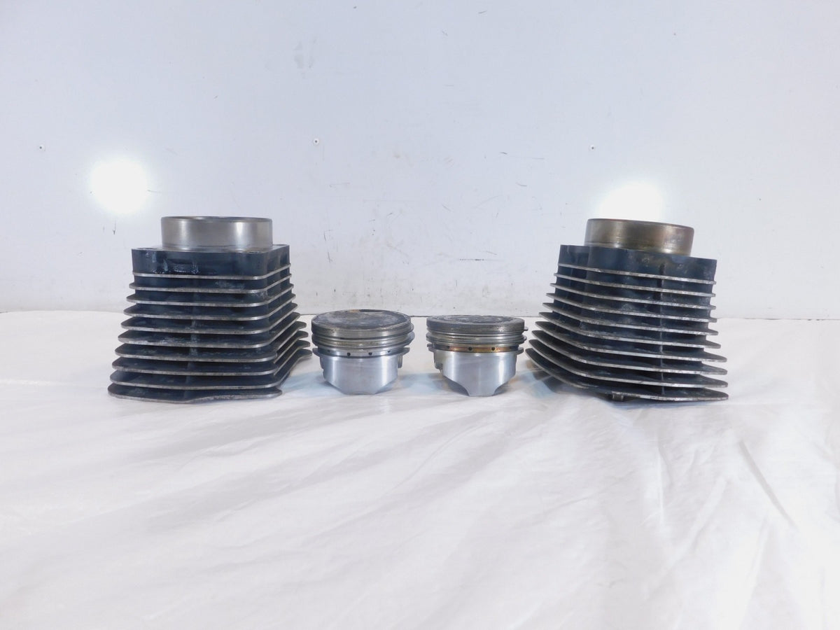 Pair Harley Davidson Sportster 1200 Black Engine Cylinder Barrel Jugs & Pistons - C3 Cycle