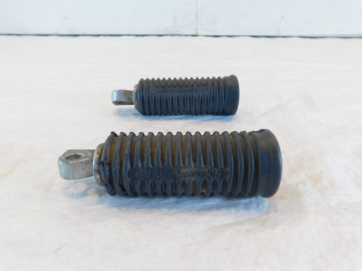 Harley Touring FXR Dyna Sportster & Softail Black Rubber Footpegs Footrests - C3 Cycle