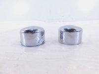 2 Harley Electra Glide V-Rod Softail Dyna Sportster Chrome Front Axle Nut Covers - C3 Cycle