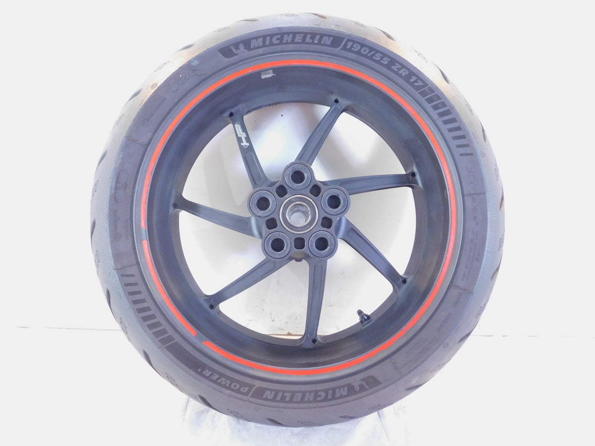 BMW S1000R S1000RR S1000-RR HP4 Black Rear Wheel Rim & Tire - 6.00" x 17" - C3 Cycle