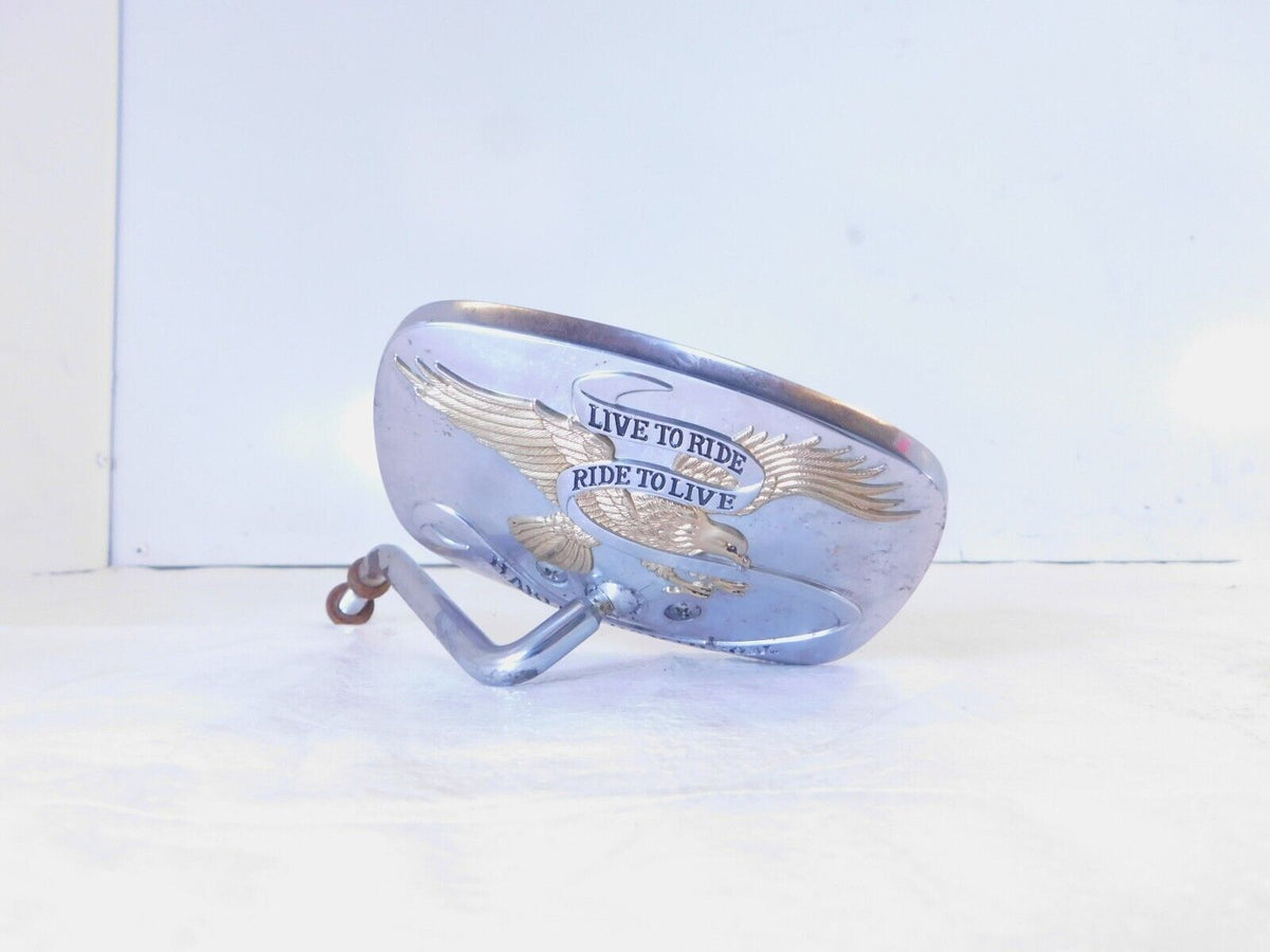 Harley Dyna Sportster Softail Ride To Live Front Left Chrome Rear View Mirror