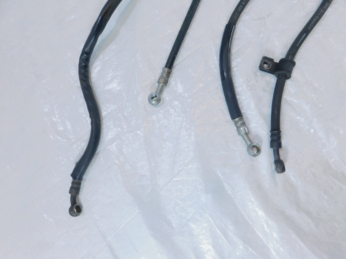 Suzuki RF600 Black Front & Rear Brake Master Cylinder to Caliper Hose Line Pipes - C3 Cycle