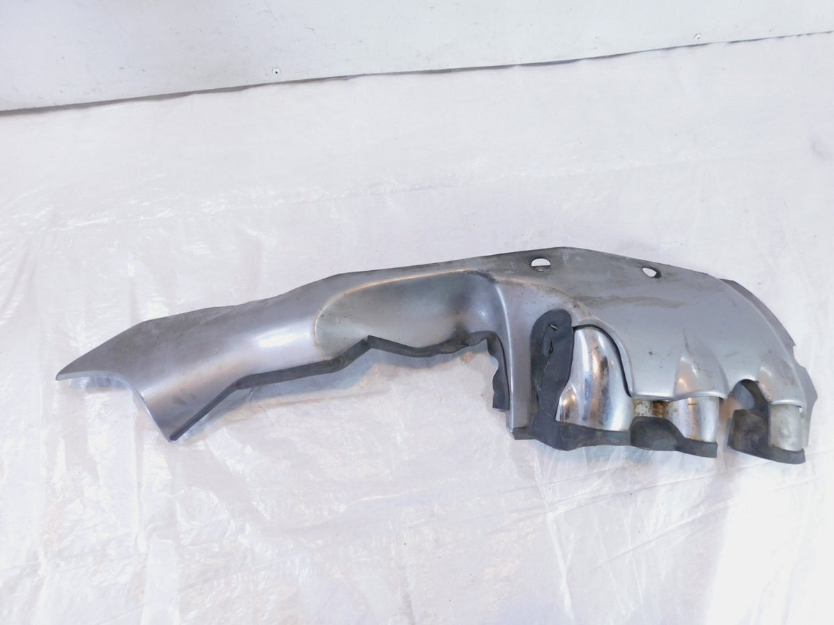 Honda GL1800 Goldwing 1800 Silver Left Exhaust Header Pipe Muffler Shield Cover - C3 Cycle