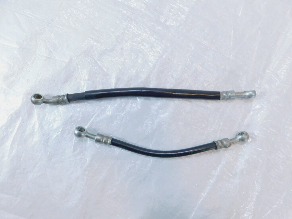 Pair Suzuki RF600 & RF900 Black Engine Motor Cylinder Block Oil Hose Line Pipes - C3 Cycle
