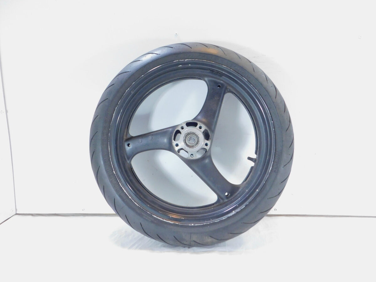 1994-1996 Suzuki RF600R RF600 Black Front Hub 3 Spoke Cast Rim Wheel & Tire - C3 Cycle