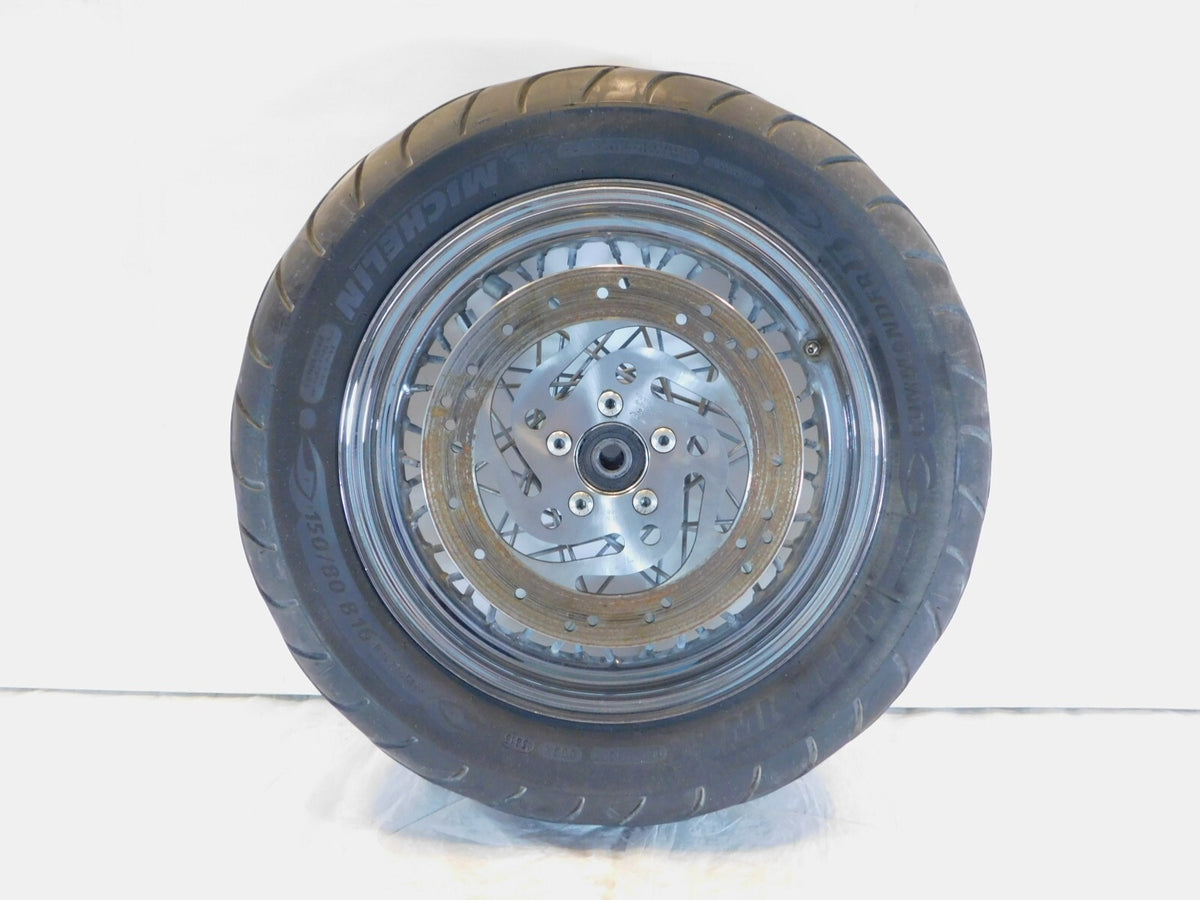 Harley Davidson Dyna Sportster & Softail Laced 16" Rear Wheel Rim & Tire Chrome - C3 Cycle