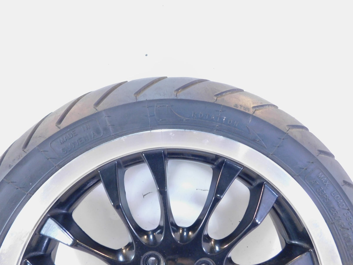 Piaggio Vespa Sprint 50 125 150 Black Spoked Front Wheel Rim w/ Tire 12x3 - C3 Cycle