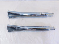 Harley Road King Electra Glide Chrome Left & Right Exhaust Pipe Mufflers - Dents - C3 Cycle
