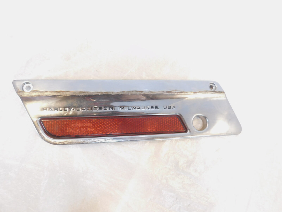 Harley Touring Road King Electra Street Glide Chrome Left Saddlebag Latch Cover - C3 Cycle