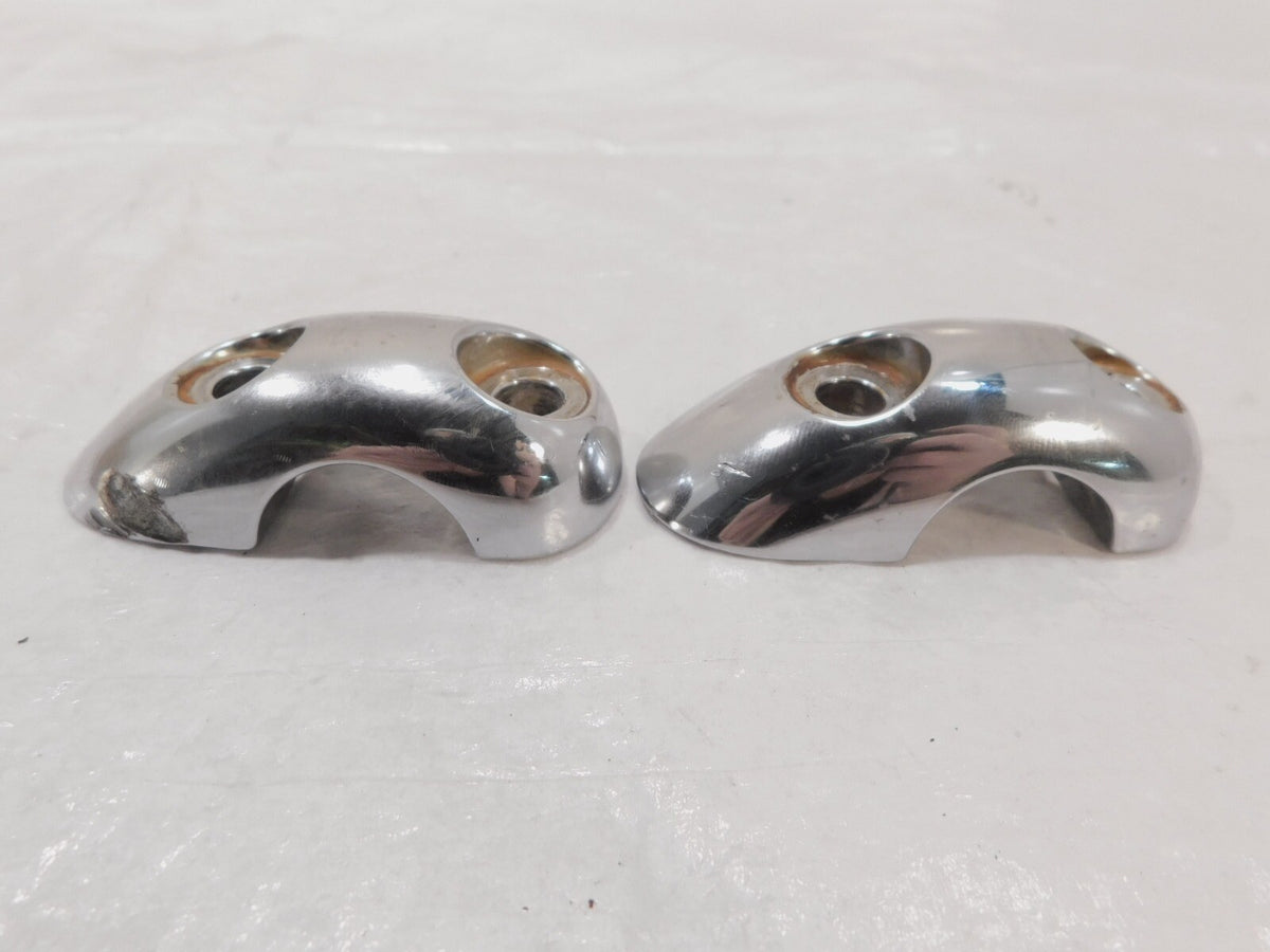 Harley Davison VRSCR Street Rod Chrome Left Right Handlebar Riser Clamp Caps - C3 Cycle
