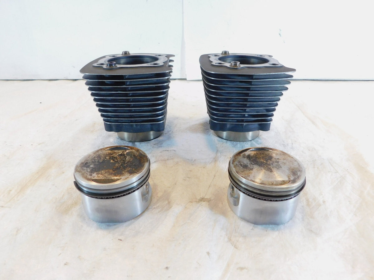 Pair Harley Davidson Sportster 1200 Black Engine Cylinder Barrel Jugs & Pistons - C3 Cycle