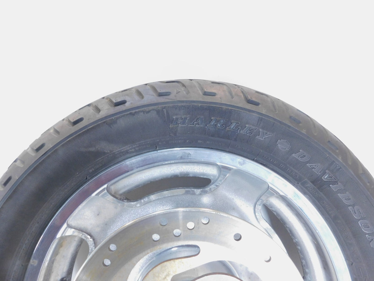 Harley Davidson Road King Electra Glide Chrome Mag Front Wheel Rim Tire & Rotors - C3 Cycle