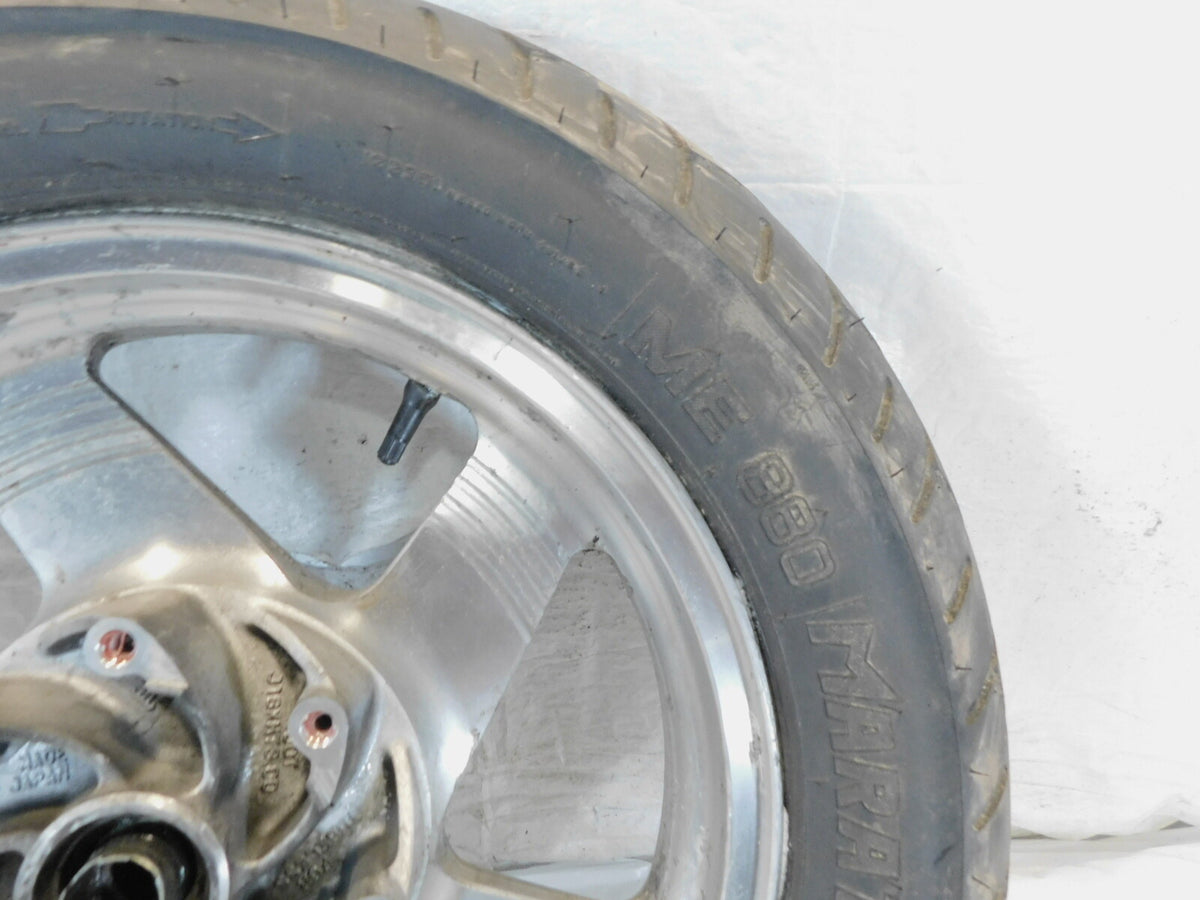1999-2001 Kawasaki Vulcan 1500 VN1500 Nomad Cast Silver Front Wheel Rim & Tire - C3 Cycle