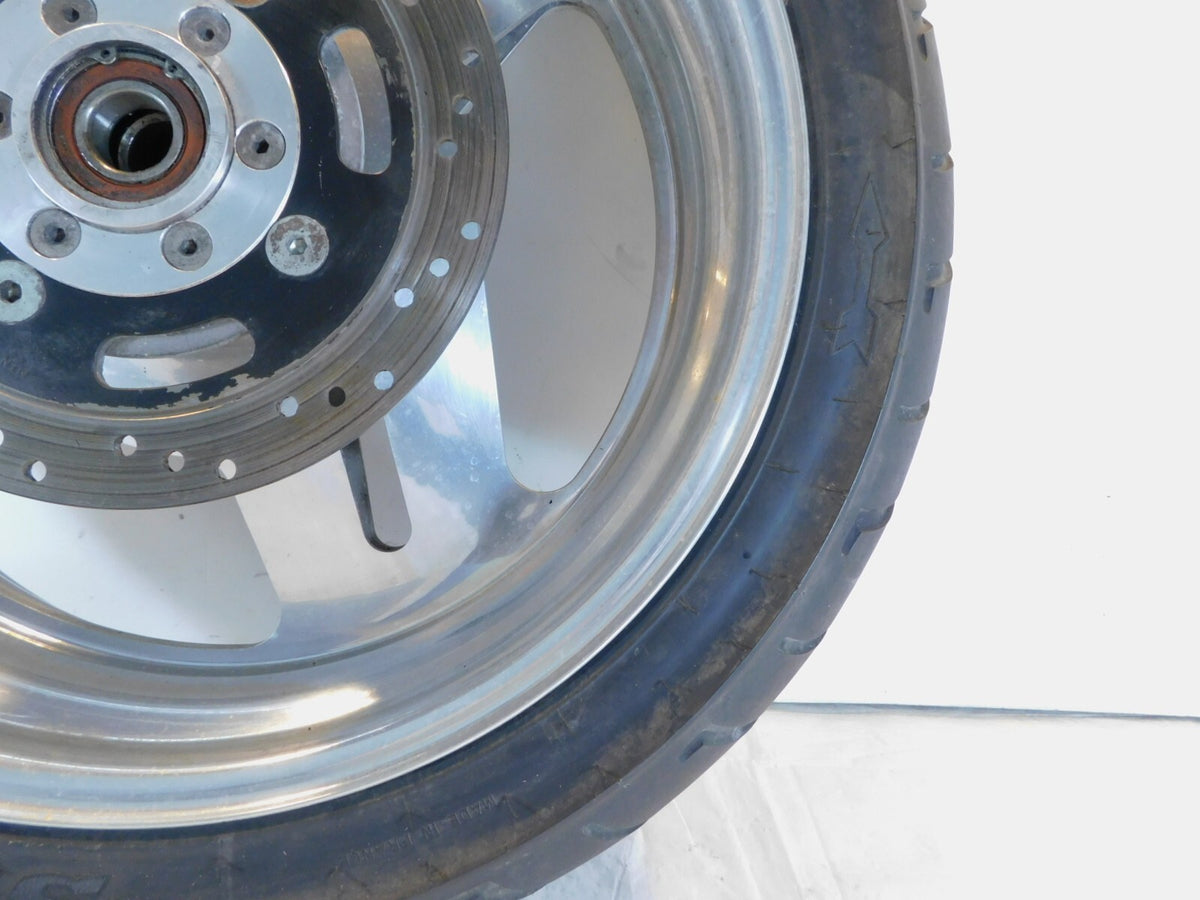 1995 & 1996 Buell M2 Thunderbolt Marchesini Silver Rear Wheel Rim & Tire - C3 Cycle