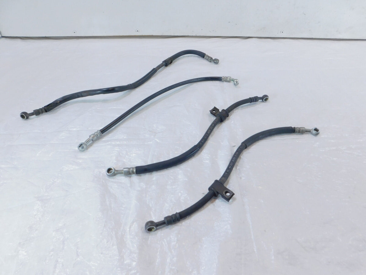 Suzuki RF600 Black Front & Rear Brake Master Cylinder to Caliper Hose Line Pipes - C3 Cycle