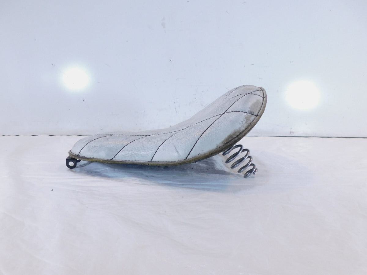 1983-2003 Harley Davidson Sportster 883 & 1200 Custom White Spring Solo Seat - C3 Cycle