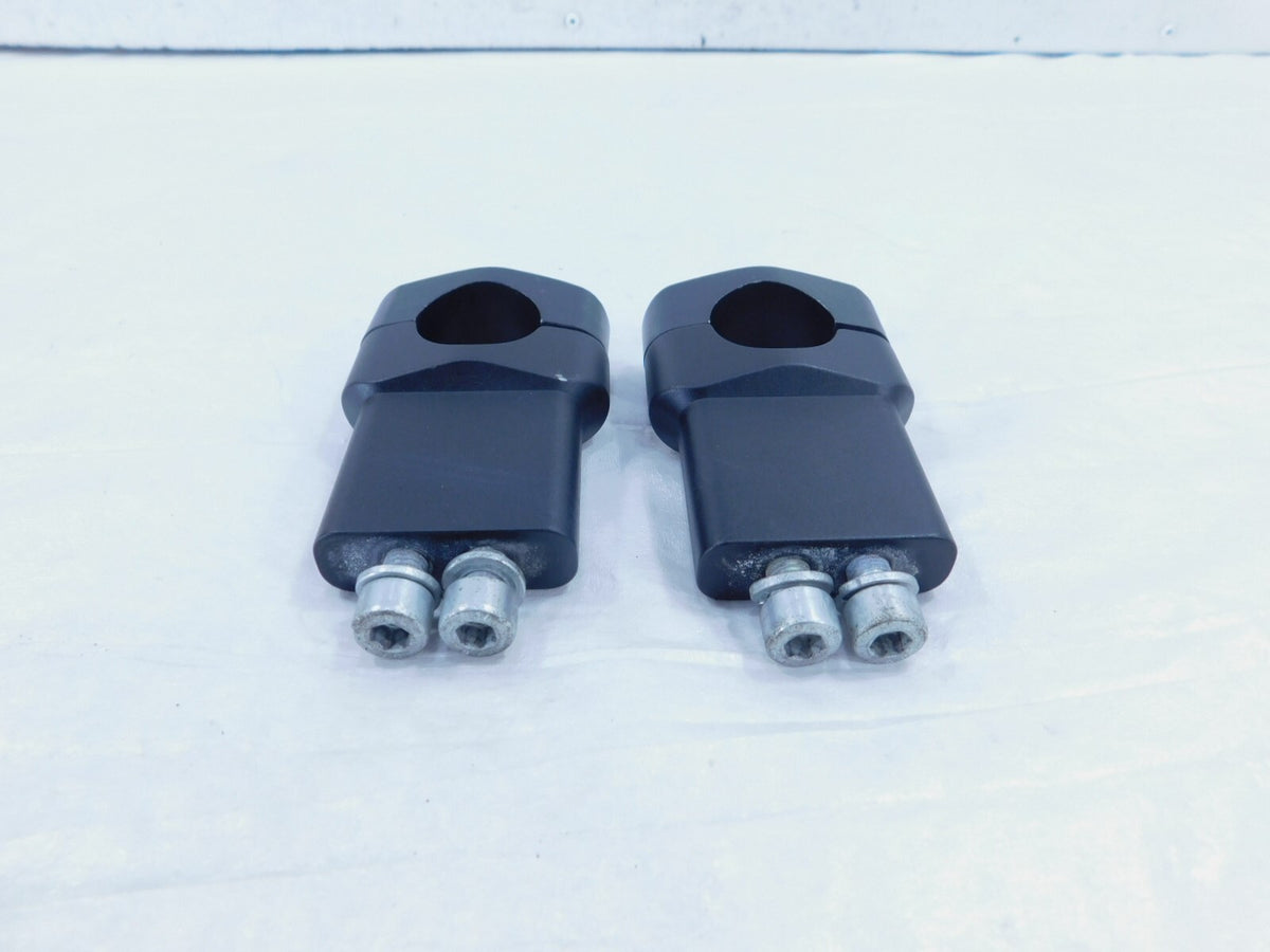 2012 Zero Motorcycle XU Black Upper/Lower Handlebar Riser Clamp Mount Brackets - C3 Cycle