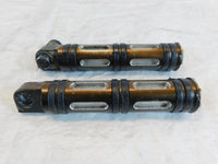 Harley Touring FXR Dyna Sportster & Softail Metal Ringed Footpegs Footrests - C3 Cycle