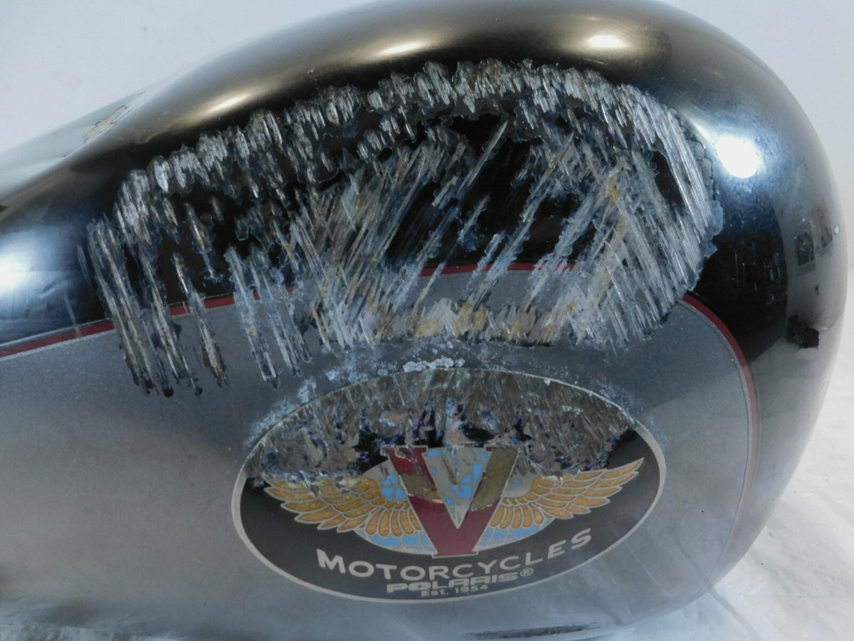 2000 Victory Standard & Sport V92 Cruiser Silver & Black Fuel Gas Tank - Dented - C3 Cycle