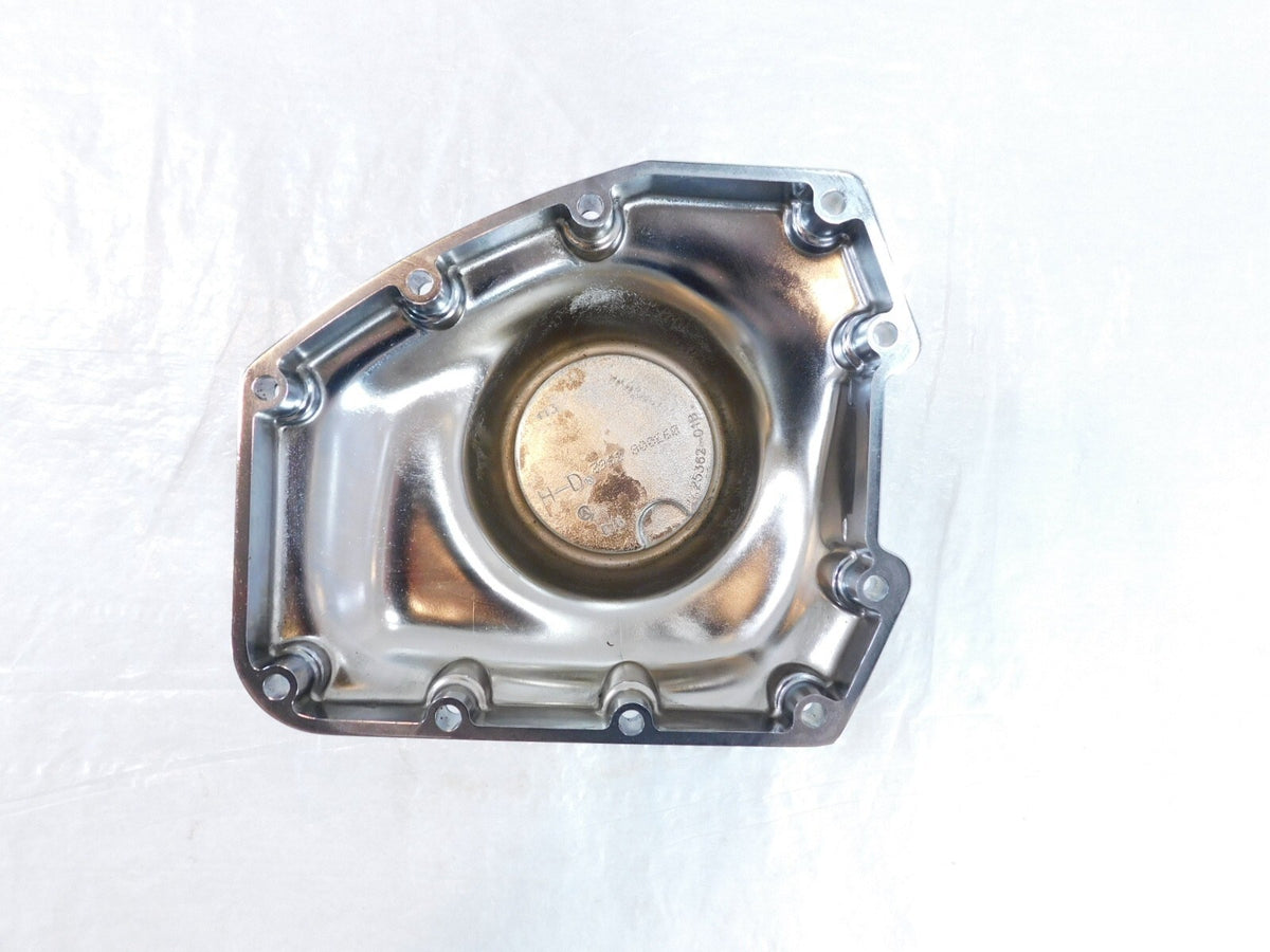 Harley Twin Cam Touring Softail Dyna Chrome Logo Right Engine Cam Gear Cover - C3 Cycle