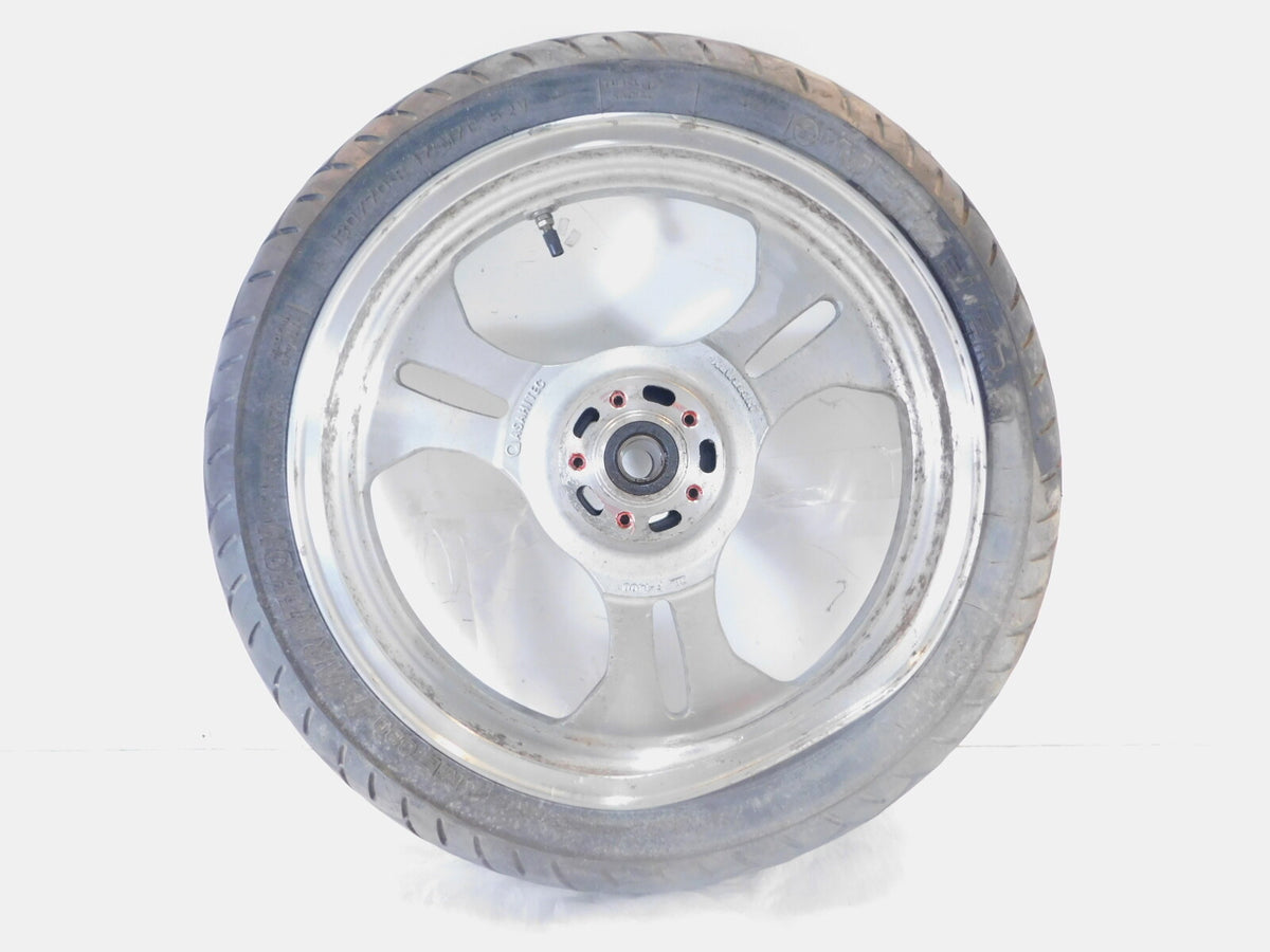 02-03 Kawasaki Vulcan 1500 VN1500 Mean Streak Front Silver Wheel Rim -For Parts - C3 Cycle