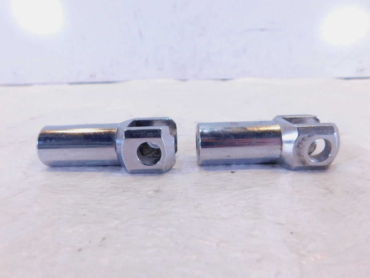 Harley Davidson Softail Chrome Passenger Footpeg Peg Bracket Mount Supports Pair - C3 Cycle