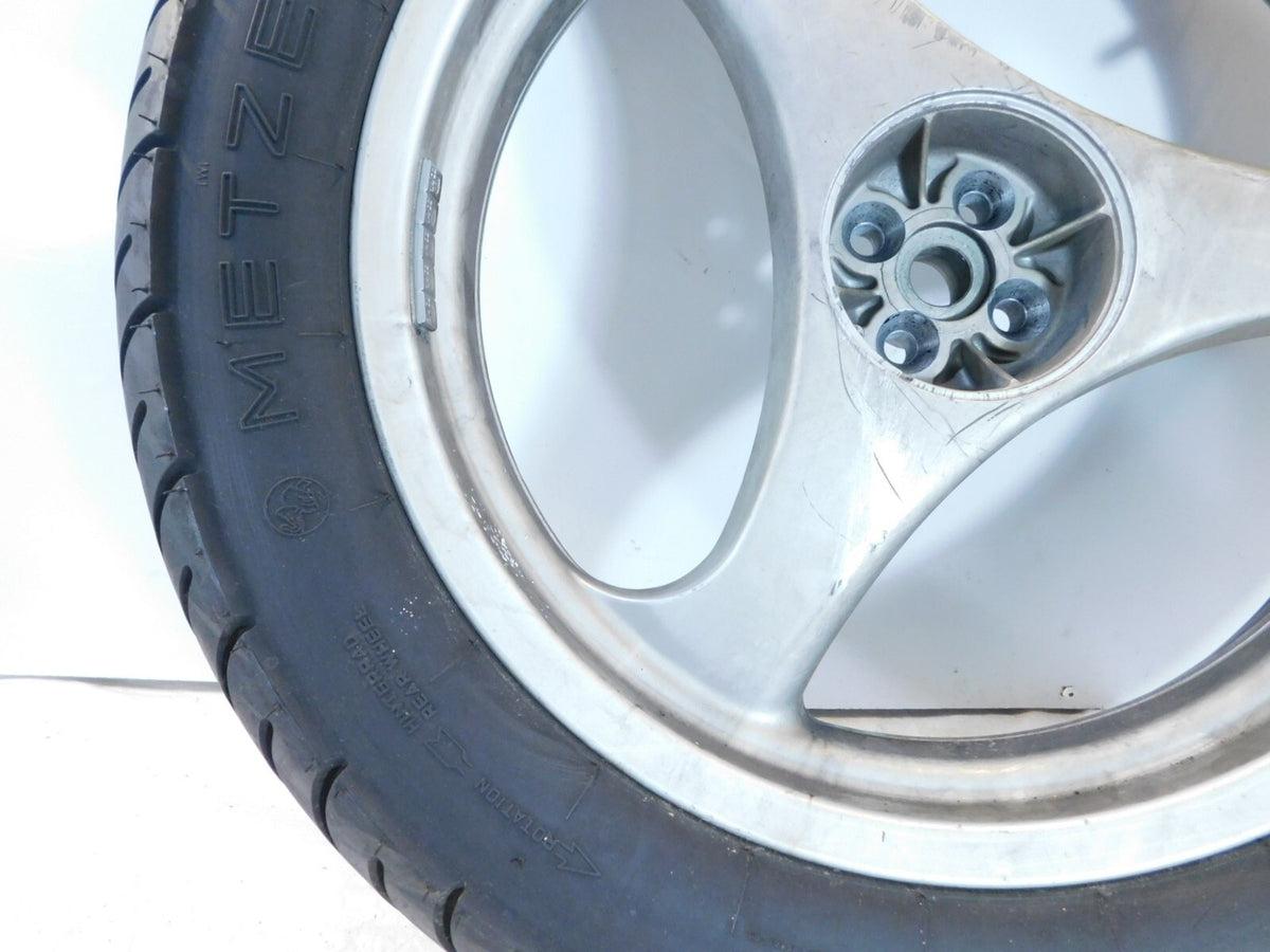 1984-1996 BMW K75 K75C K75S K75RT K100 Silver Cast Rear Wheel Rim & Tire - 3x17" - C3 Cycle