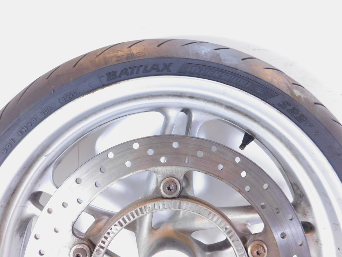 BMW K1200GT K1200RS R1100S R1150R Cast Silver Front Wheel Rim Tire & Brake Rotor - C3 Cycle