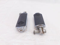 Harley Touring FXR Dyna Sportster & Softail Black & Chrome Footpegs Footrests - C3 Cycle