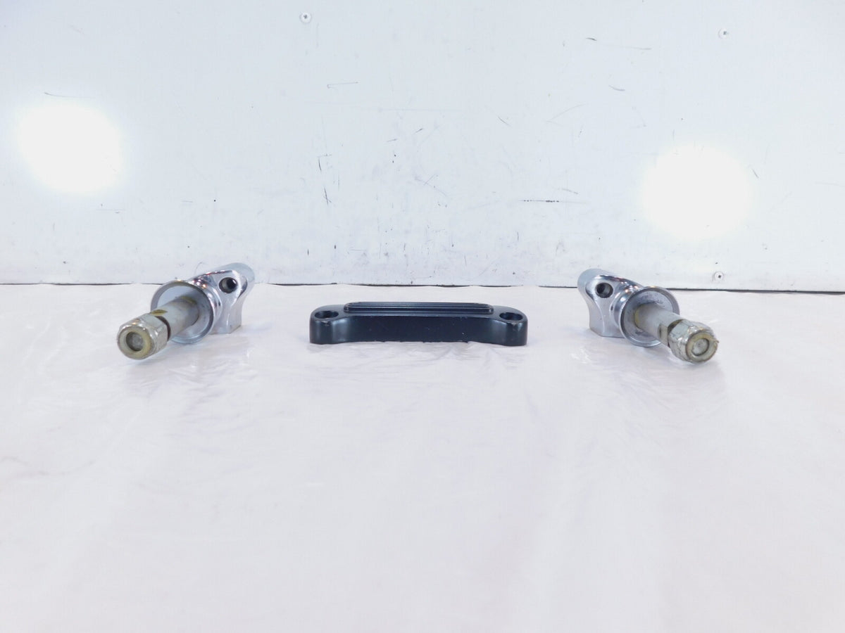 Harley Davidson Sportster 883 & 1200 Chrome & Black Handlebar Bar Riser Brackets - C3 Cycle