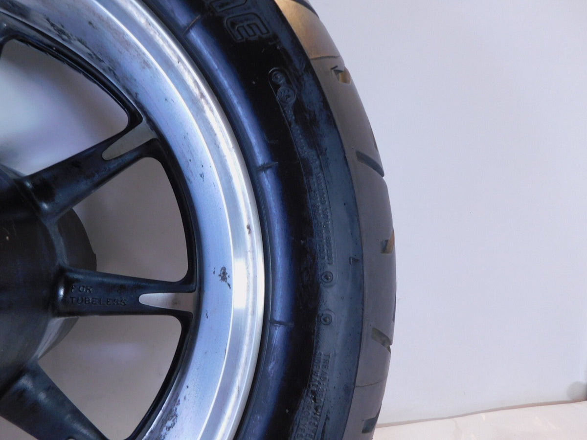 2009 Kawasaki Vulcan 1700 Nomad Voyager VN1700 Silver Rear Wheel Rim & Tire - C3 Cycle