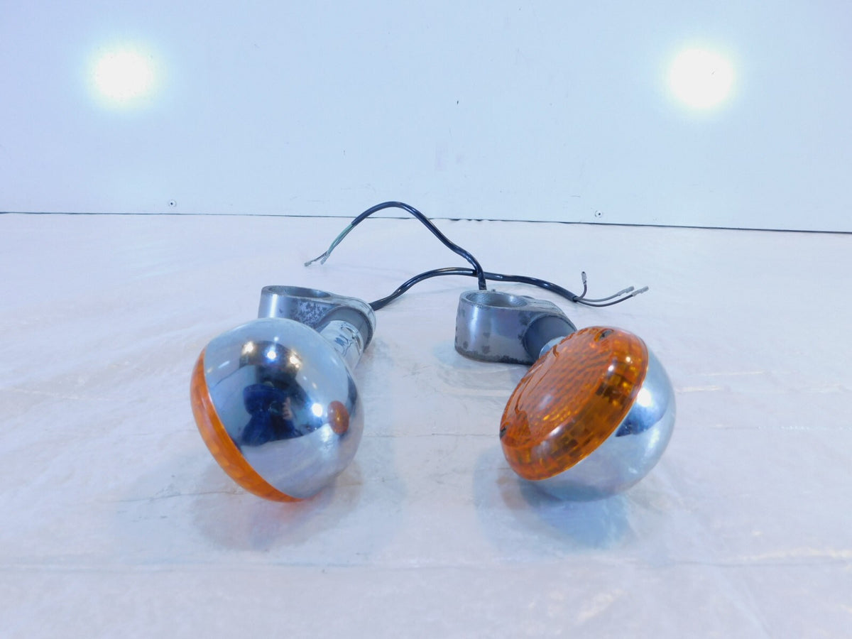 1986-2003 Suzuki Savage 650 LS650 Front Indicator Turn Signal Lights & Mounts - C3 Cycle