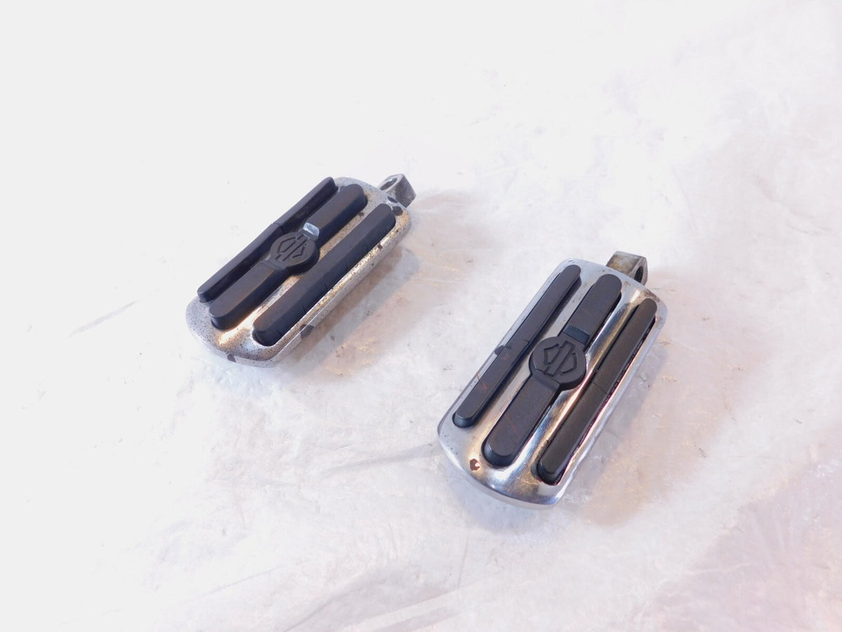 Harley Touring FXR Dyna Sportster & Softail Chrome & Rubber Footpegs Footrests