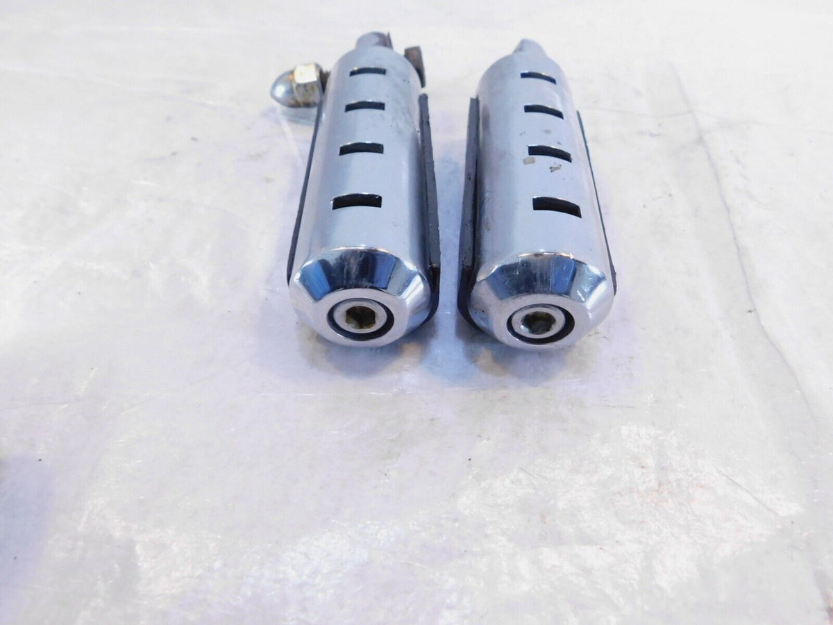 Harley Touring Dyna Sportster & Softail ISO Chrome & Rubber Footpeg Footrests - C3 Cycle