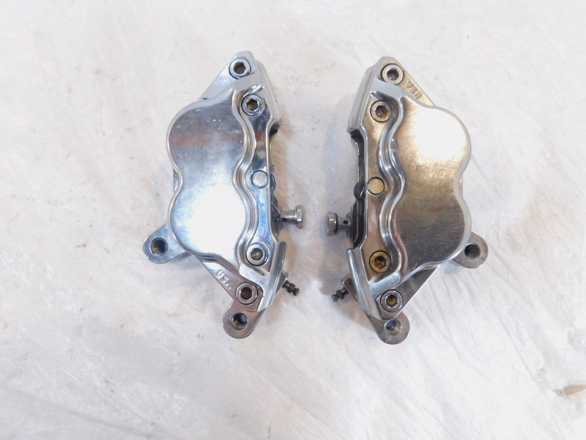 Harley Road King Electra Glide Chrome Peformance Machine Front Brake Calipers - C3 Cycle