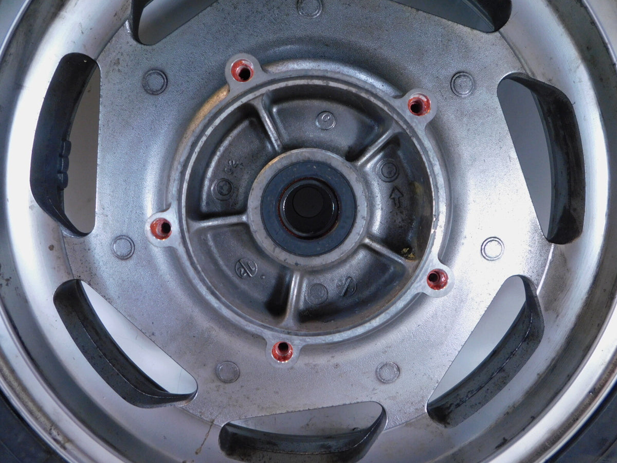 Kawasaki Vulcan VN1600 Nomad 1600 Classic OEM Silver Front Cast Wheel Rim & Tire - C3 Cycle